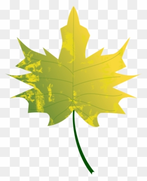 Falling Leaves Clipart 26, - Green And Yellow Leaf