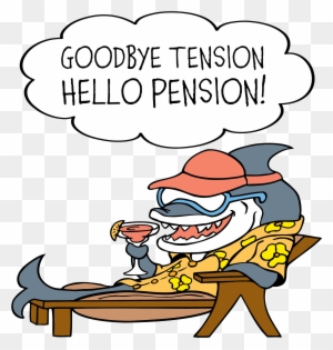 Funny Retirement Clipart - Goodbye Tension Hello Pension Retirement Postcards