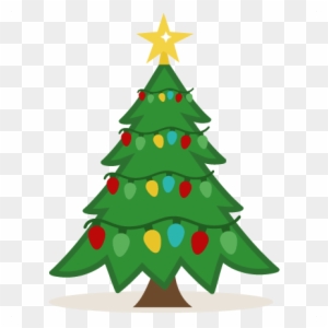 Christmas Tree Scrapbook Cut File Cute Clipart Files - Christmas Tree With Lights Clipart