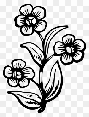 Applique Spring Flowers - Big Pretty Flower Drawing