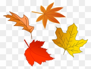 Illustration Of Colorful Autumn Leaves - Leaves Falling Clip Art