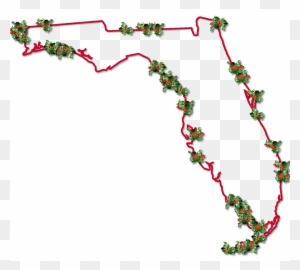 Inner Drop Shadow, And Randomly Placed Holly Leaves - Christmas Clipart Florida