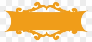Fancy, Design, Orange, Banner, Blank, Decoration - Decorative Banner Transparent Png