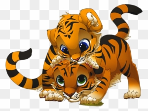Tiger Images Free Clip Art - Cute Cartoon Tigers - Free Transparent PNG  Clipart Images Download