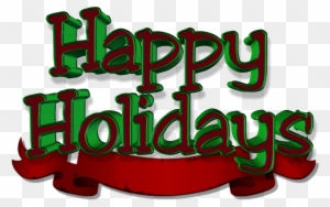 Share This Image - Happy Holidays Red And Green