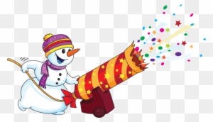 New Year Clipart Snowman - New Year Celebration Clip Art