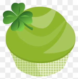 Green St Patricks Clipart - St Patrick's Day Cupcake Clip Art