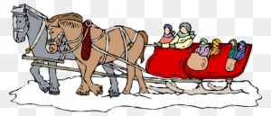Winter Sleigh Ride Clipart - Horse Sleigh Ride Clipart - Free