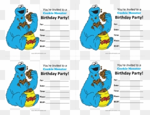 Cookie Monster Birthday Invitations Main Image - Cookie Monster Invitation Template