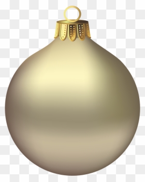 Transparent Christmas Gold Ornament Clipart - Christmas Ornament Transparent Background