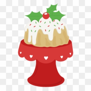 Christmas Cake Scrapbook Cut File Cute Clipart Files - Clip Art Christmas Cake