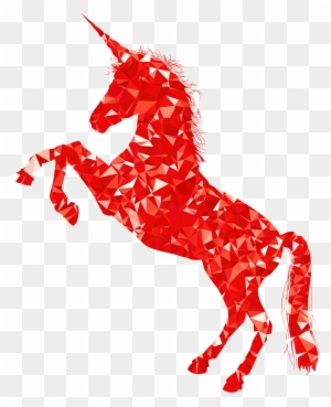 This Free Icons Png Design Of Ruby Unicorn Silhouette - Red Unicorn Png