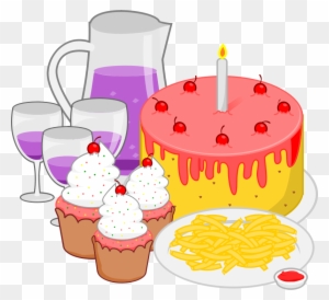 Birthday Celebration Clipart 12, - Party Food Clipart