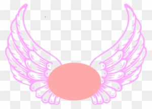 Pink On Pink Guardian Angel Wings Clip Art - Baby Angel Wings Clip Art