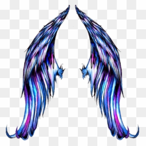 Colorful Wings Tattoo Design - Angel Wings Drawing Colour