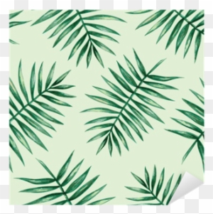 Watercolor Tropical Palm Leaves Seamless Pattern - Watercolour Tropical Palm Leaves Seamless Pattern