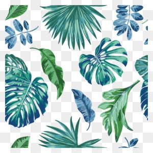 Watercolor Painting Palm Branch Tropics - Tropical Leaves Vector Illustration