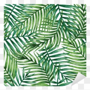 Watercolor Tropical Palm Leaves Seamless Pattern - Palm Leaves Pattern Free