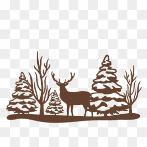 Download Reindeer Winter Scene Svg Scrapbook Cut File Cute Clipart Winter Silhouette Png Free Transparent Png Clipart Images Download