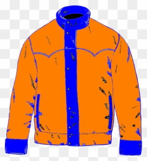 Blue Orange Coat Clip Art At Clker - Jacket Clip Art