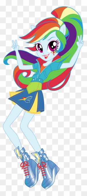 Image Of School Spirit Clip Art Medium Size - Rainbow Dash Equestria Girl Friendship Games