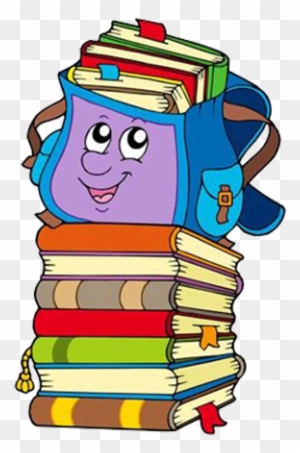 Gify Nena - Škola Str - - Cartoon Pile Of Books