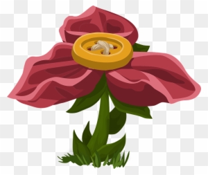 Fuchsia Flower Cliparts 25, Buy Clip Art - Flower Cute Button Transparent