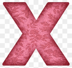 Pink Flower Fabric Letter X - Alphabet Letters In Pink