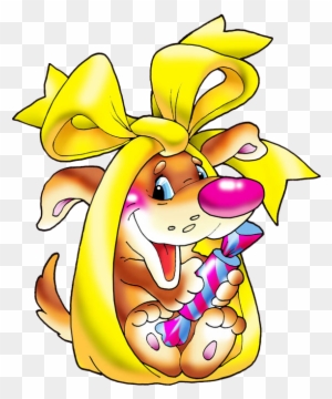 Children Cartoon, Clip Art, Puppy Images, Decoupage, - Поздравление Маме С Именинником