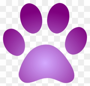 Purple Paw Print Clip Art At Clkercom Vector - Purple Dog Paw Print
