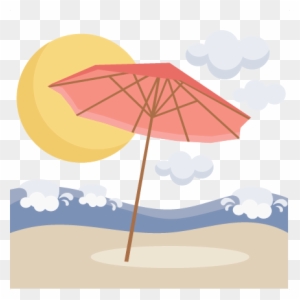 Beach Umbrella Scene Svg Scrapbook Cut File Cute Clipart - Cute Beach Clipart