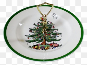 Spode Christmas Tree Green Trim Round Serving Plate - Spode Christmas Tree-green Trim Quiche