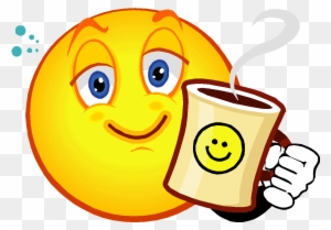 High Quality Happy Faces Wallpaper - Smiley Face With Coffee
