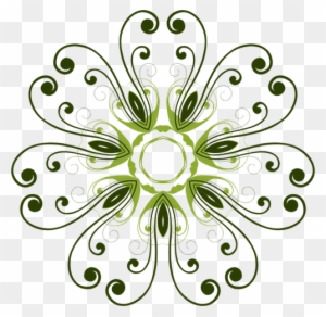 Drawing Of Swirling Petals Floral Design In Color Public - Png Flowers Design Clipart