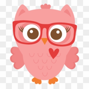Nerdy Girl Owl Scrapbook Cuts Svg Cutting Files Doodle - Cute Clip Art Owl