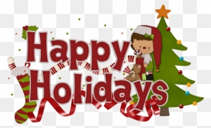 Happy Holidays Cliparts - Happy Holidays Christmas Trees