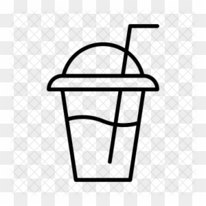 Coffee, Glass, Cup, Straw, Water, Juice Icon - Drawing