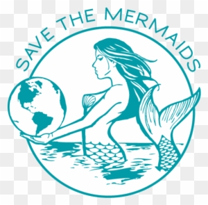 Mermaid Reusable Glass Water Bottle - Save The Mermaids Sticker