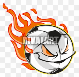 Soccer Clipart Flame - Soccer Ball With Flames