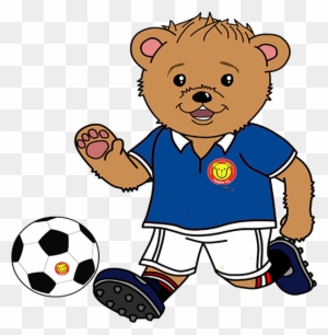 Bear Clipart Soccer - Teddy Bear Playing Soccer