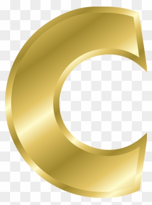 Onlinelabels Clip Art Effect Letters Alphabet Gold - Gold Capital Letter C