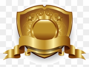 Golden Shield,shield,gold Label,golden Badge,gold Badge - Gold Badge