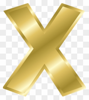 Big Image - X In Gold Letters