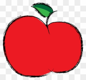 Cute Apple Cliparts - Apple Fruit To Color