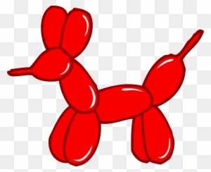 Cute Red Balloon Animal - Balloon Animal Clipart