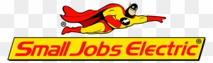 Small Jobs Electric Logo - Cartoon Animated Moving Electrician