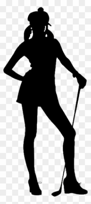 lady golfer silhouette