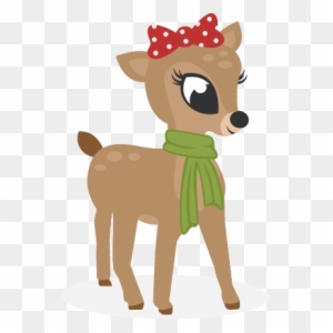 28 Collection Of Girl Reindeer Clipart - Female Reindeer Clipart