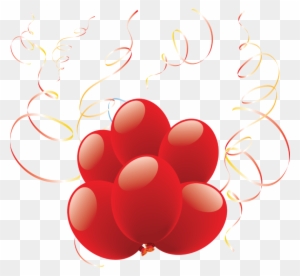 See Here Balloon Clipart Transparent Background Hd - Red Balloons Transparent Background