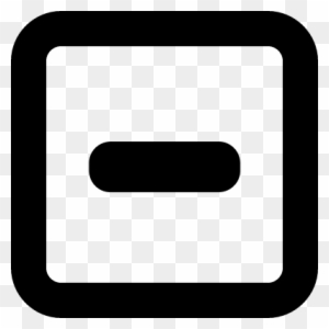 Minus In Square Outlined Interface Button Vector - Math Symbols Black And White Png